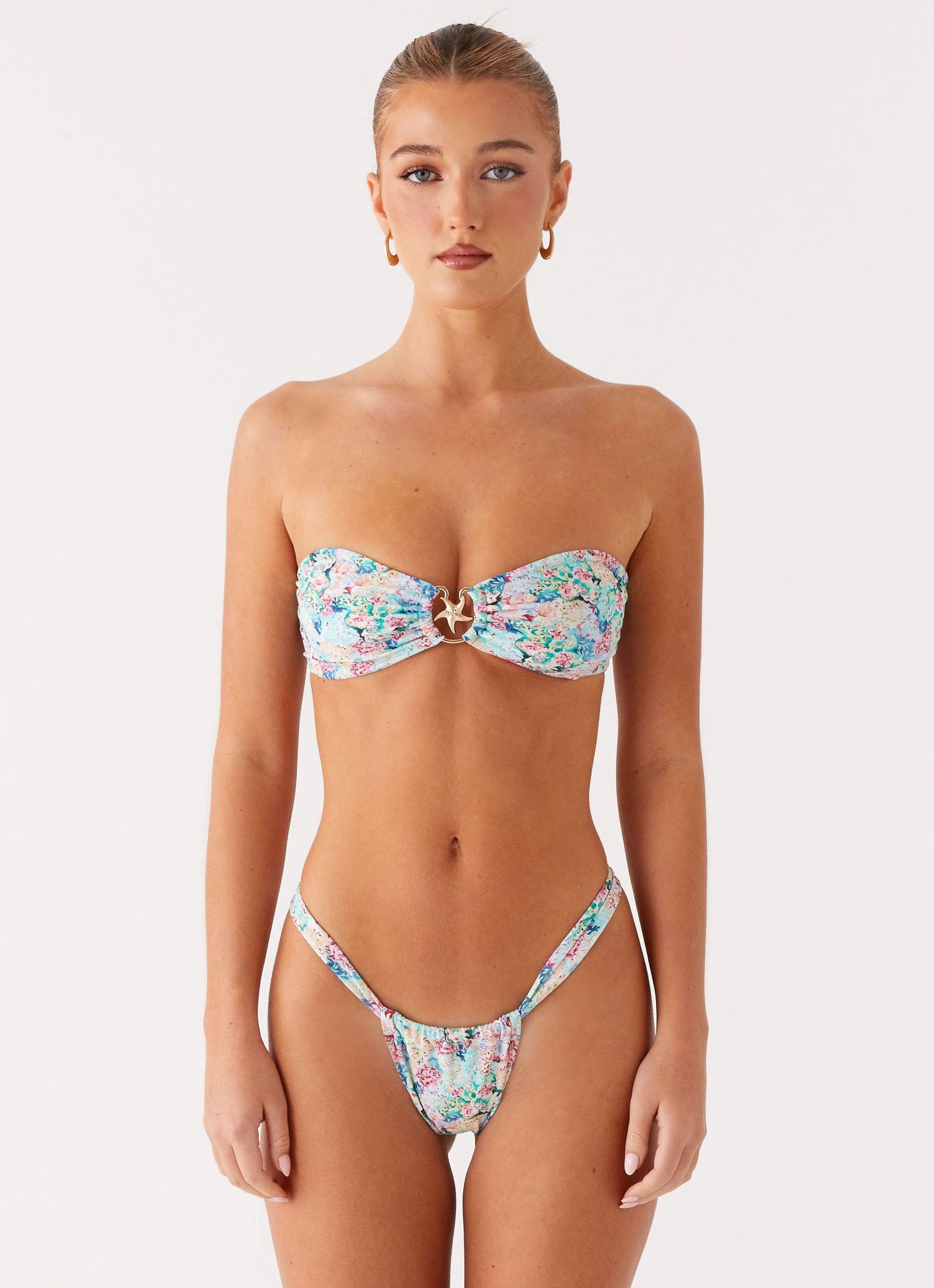 Airlie Scrunch Bikini Bottoms - Santorini Floral