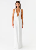 Cheyenne Halter Neck Maxi Dress - Ivory
