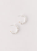 Delight Hoop Earrings - Pearl