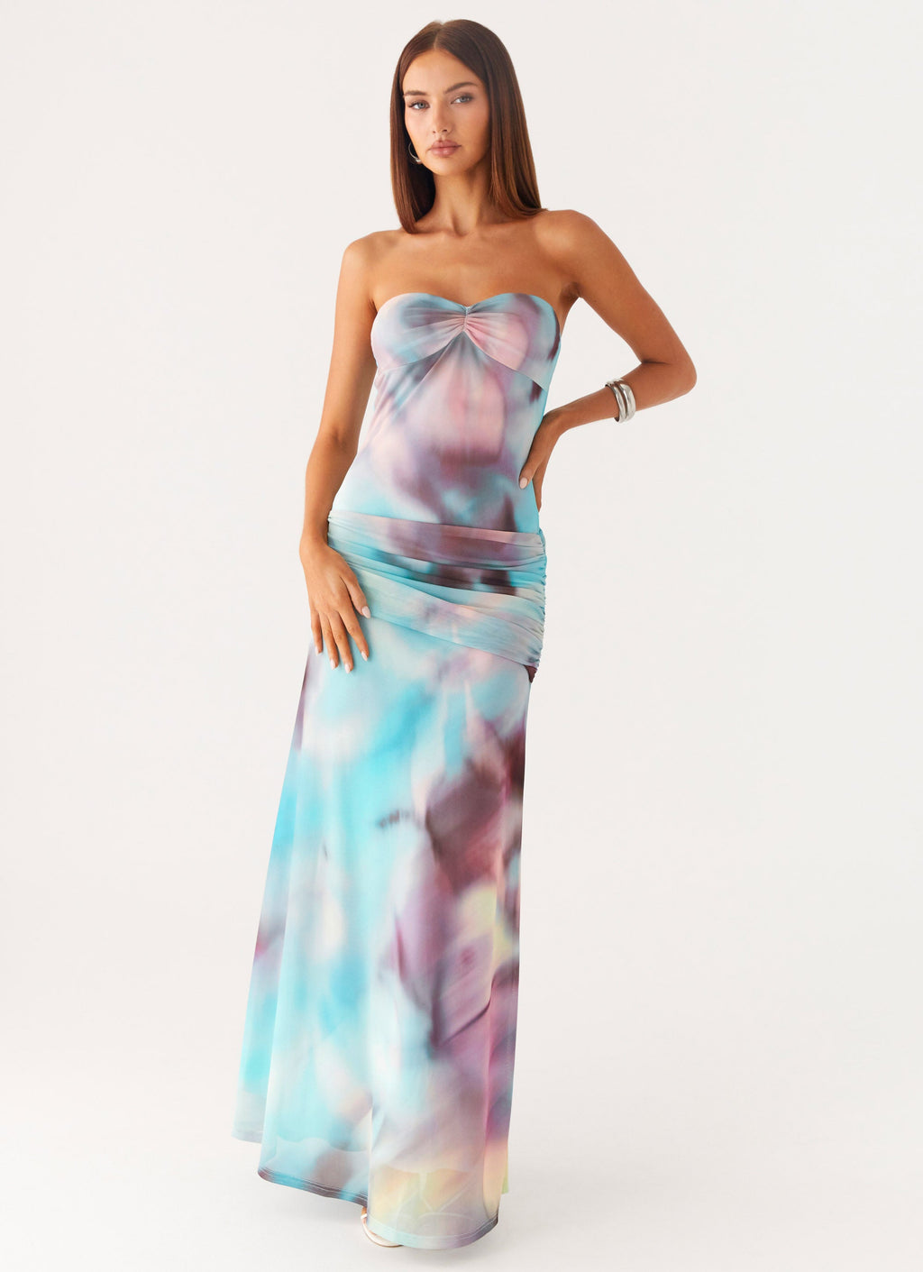 Isle Escape Mesh Maxi Dress - Sea Splash