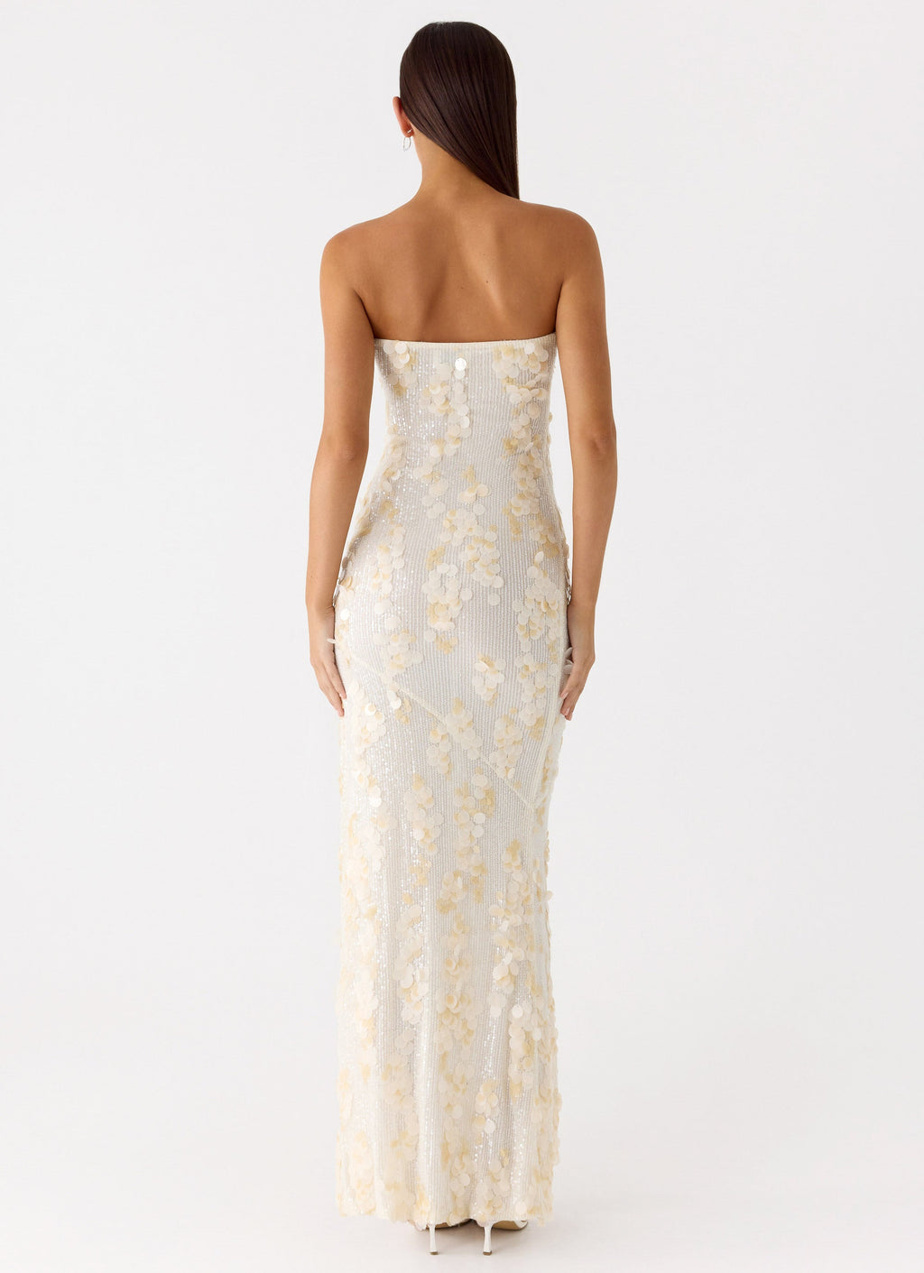 Minni Sequin Maxi Dress - Ivory