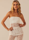 Sweet Fantasy Lace Tube Top - Ice